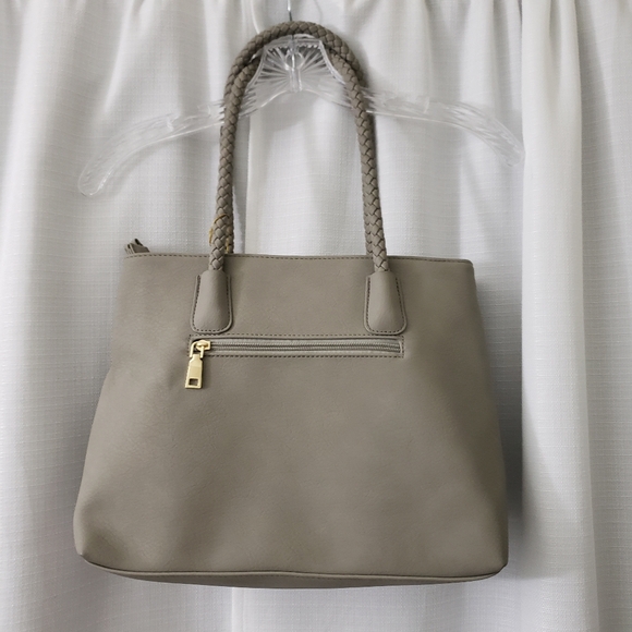 Ivy London Gray Medium Zippered Bag Purse - Picture 7 of 16